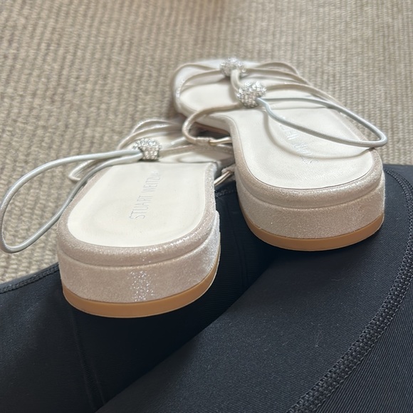 Stuart weitzman - silver crystal sandals/flat - Picture 6 of 9